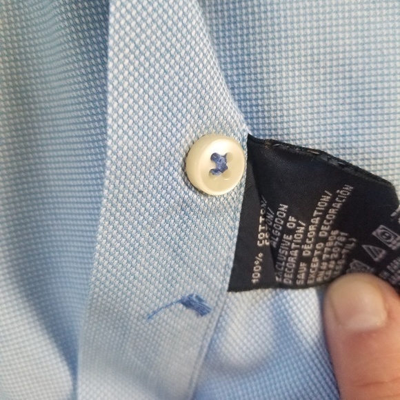 Tommy Hilfiger Men’s Casual Contrast Cuffs Button Down Cotton Shirt Sz. M - Picture 13 of 15